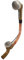 PAINI FRANCE ROBINETTERIE Vidage automatique pour baignoire standard Longueur 55 cm - PVD Gris Acier Brossé - Vidage et siphon