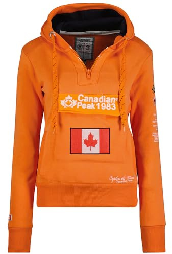 Canadian Peak Gyrelle Lady - Sweat Femme Capuche Poches Kangourou - Sweatshirt Pull Manches Longues Chaud - Hoodie Veste Femmes Printemps Ete Automne Hiver