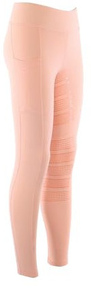 AK Wintex Pull on High Waisted Winter Horse Riding Tights/Leggings/Breeches with Full seat Silicon Grip AKRS-6054-01 (UK, Alpha, L, Regular, Regular, Peach)