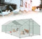 NAIZY Hühnerstall Hühner Freilaufgehege XXL 3x6x2m mit PE Sonnenschutzdach und Schloss Chicken Run Hühnergehege Hühnerauslauf für Voliere Hühner Kleintiere Ente Kaninchen