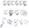 IBXWMNG 15pcs Oreille Boucles Oreille Sans Trou Ear Cuff Non Piercing Helix Cartilage Boucles d'Oreilles Ensemble Manchette d'Oreille pour Femme Faux Piercing (Argent)