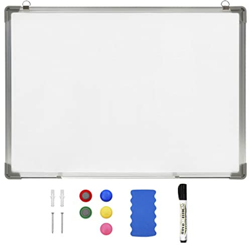 LAPOOH Magnetisches Whiteboard Weiß 70 x 50 cm Stahl, Magnetwand, Magnettafel, Magnetische Tafeln, Abwischbare Tafel, Wihteboardtafel, Notiztafel Abwischbar - 146632