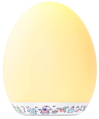 MediAcous Nachtlicht, Nachtlampe, Nachtlicht Kinder/Baby Mit 8 Farbe & Stilllicht Dimmbar, LED Nachtlicht Mit 1H Timer & Touch, Dekoration Für Baby- & kleinkinderzimmer Night Light (Weihnachtsmuster)