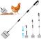 1PC Chicken Poop Scooper 42 Adjustable Cat Litter Scoop Detachable Handle Chicken Coop Non-Stick Metal Litter Scoop Wide Shovel Cleaning SuppliesTools for Sifting Chicken Sand and Wood Shavings