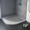 Nicoman Loofah Shower Mat, Non Slip PVC Spaghetti Mat for Wet Area Inside Shower, Super Comfy Soft Matt, Quick Dry, Bacteria & Mould Resistant, Curved Edge, Quadrant, Small, 53x53cm