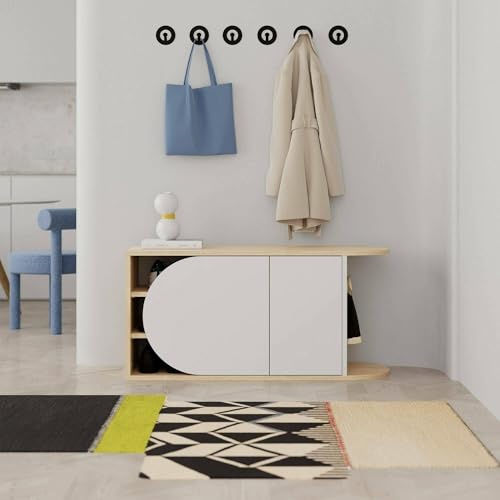 Dmora Schuhschrank Marathus 104x37x50 cm Braun 8 Paar 2 Böden