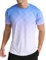APTRO Men’s T-Shirts Gym T Shirts for Men Moisture Wicking Athletic Breathable Running Tops Quick Dry Short Sleeve T-Shirt Gradient Blue M