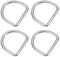 PATIKIL 1.8 Metall D-Ringe, 4 Stück 304 Edelstahl D-Ring Geschweißte Solide Dee Ringe DIY Zubehör für Gürtel Nähen Hundehalsbänder Gurtbänder, 5x35mm
