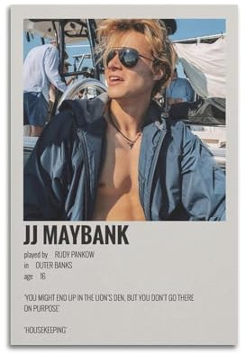 WMYHQL Poster di JJ Maybank con personaggi, cantante, attore, atleta, ritratto firmato - decorazione da parete, tela - 30 x 45 cm, senza cornice, stile 34