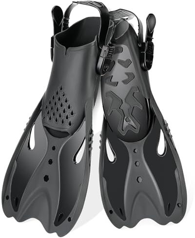 Zikenis Schnorchelflossen, Schwimmflossen, Flossen Erwachsene, Leichte, Verstellbare Schnalle, zum Schwimmen Schnorcheln und Tauchen, Erwachsener Unisex- S/MD
