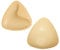 Bisienya 1 Pairs Sticky Inserts Push up Snowy Sticky Inserts Triangular Silicone Bra Inserts Invisible Double-Sided Adhesive Design Suitable for Plunging Necklines and Bikini Tops(Skin Tone)