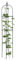 Traliccio a obelisco, obelisco per piante rampicanti in metallo, telaio di supporto per giardinaggio resistente, supporto per fiori in vaso, supporto per rose per interni, esterni, 59,45 x 10,63/113 x