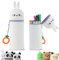 MHwan Trousse Kawaii Animaux, Poignée en Silicone Mignonne et Confortable, Facile à Transporter et à Suspendre, Peut Être Utilisée comme Pot à Crayons et Trousse, Robuste et Durable (Lapin)