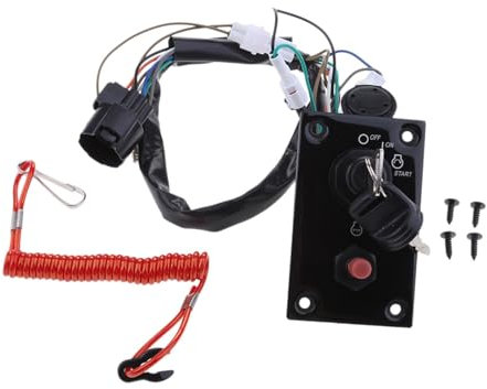 Folpus Pannello interruttore a chiave di accensione per motore singolo per barca, facile da installare, robusto per motore