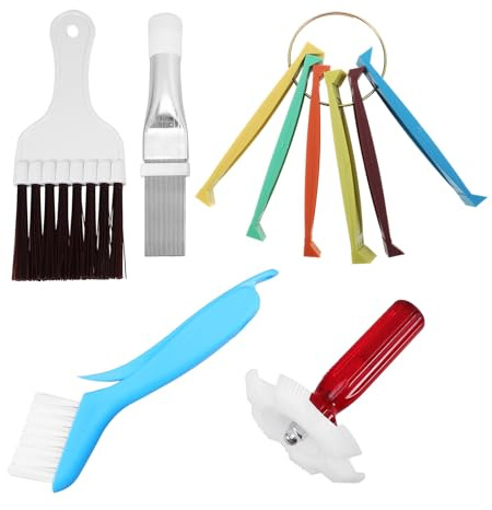 DIYEAH 1 Set Ac Fin Comb - Air Conditioner Cleaner Kit - Stainless Steel Ac Condenser Coil Cleaning Brush - Radiator Fin Comb Cleaner For Home & Car Cooling Systems