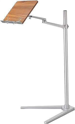 IEOWY Atril de Suelo Ajustable con Base de aleación de Aluminio en Forma de V, Leer Libros, partituras, tabletas y Libros de Cocina.