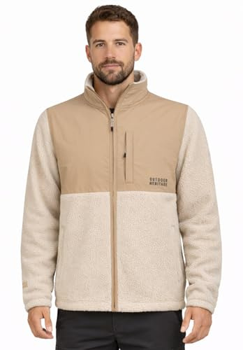 Sublevel Herren Fleecejacke – Weiche & warme Outdoor Teddyfleece Jacke, Softfleece, Langarm, Ideal für Herbst & Winter, Winterjacke