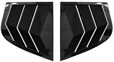 Heckscheiben Spoiler Für Kia Für Stinger 2018-2022 Fensterladen Aufkleber ABS Seite Fenster Lamellen Sonnenschutz Abdeckung Zubehör(Gloss Black)