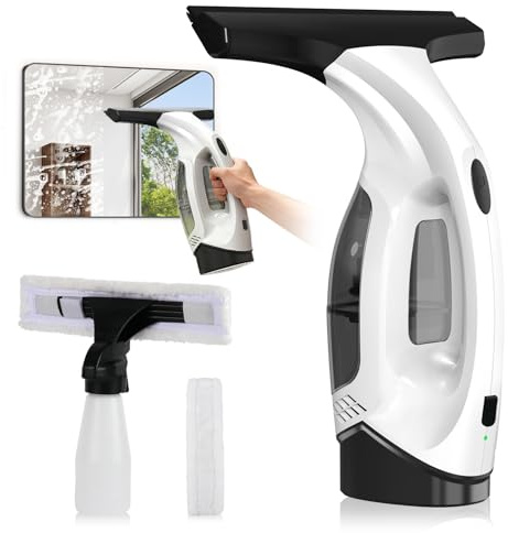 ZRHI Window Vacuum Squeegee Cordless, 2000Pa Electric Window Cleaner Tool