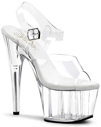Pleaser PLEASER ADORE-708, Damen Plateau Sandalen, Transparent (transparent (Clr/Clr)), 41 EU