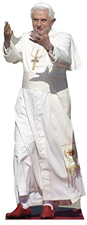 Star Cutouts Cut Out of The Pope, White