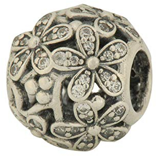 PANDORA Damen-Bead Glanzvolle Gänseblümchen-Wiese 925 Silber Zirkonia weiß - 791492CZ