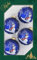 Krebs Glas Lauscha Weihnachtsdekoration/Christbaumschmuck aus Glas - Weihnachtskugeln - Motiv: Blau matt Schneemann - 4 Stück - Größe: ca. 7 cm