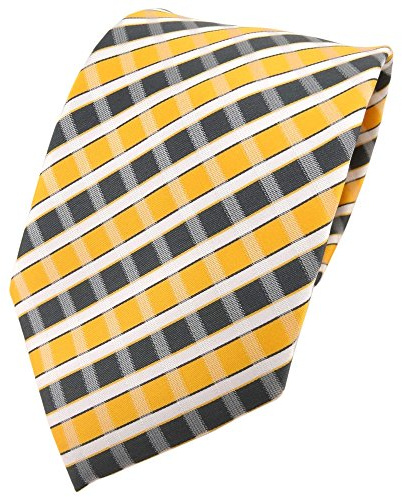 TigerTie Designer Krawatte in gestreift gemustert - Krawattenbreite 8 cm