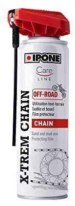 IPONE - Graisse de Chaîne pour Moto Tout-Terrain X-trem Chain Off-Road – Résiste aux conditions extrêmes – Pulvérisation précise sans projection – Diffuseur Multi-positions- 250 ml