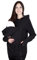 Mija - Tragejacke/Fleecepullover für Tragetuch Tragepullover für beide 4019A (L / 40, Schwarz)