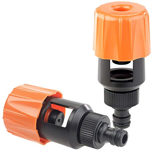 Royal Gardineer Wasserdieb: 2er-Set Universal-Wasserhahn-Adapter zum Anschluss von Gartenschlauch (Schlauchanschluss Wasserhahn, Gartenschlauchadapter, Flexibler Aufsatz)