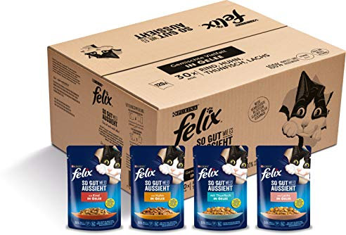FELIX Katzennassfutter in Gelee Gemischte Vielfalt mit Huhn 120x 85 g