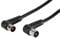 PRO SIGNAL JR9008A/06M BLACK - ROHS TV Aerial Lead, 90 Degree Coax Plug to 90 Degree Coax Socket 0.6m Black