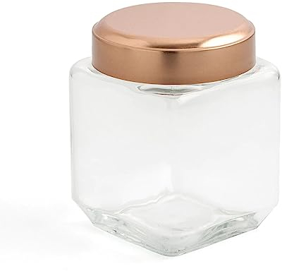 Quid - Tarro Cristal Cobre 6 piezas Quid 6 piezas - 0,80 litros