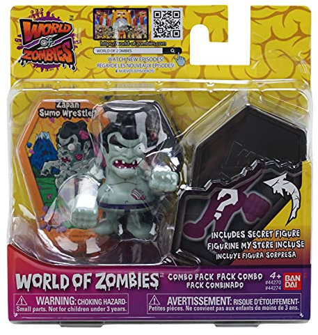 World of Zombies - Pack de Dos Figuras Zapan Sumo Wrestler y Figura Sorpresa (Bandai 44274)