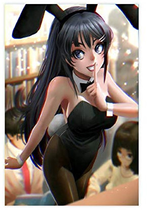 Comic-Poster Seishun Buta Yaro Serie Sakurajima Mai 23 Leinwand Poster Schlafzimmer Dekor Sport Landschaft Büro Zimmer Dekor Geschenk 60 x 90 cm ohne Rahmen