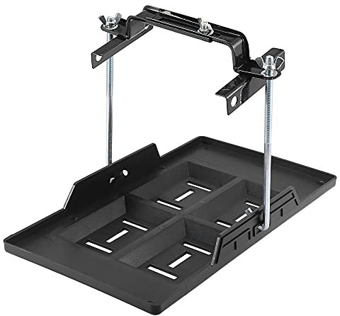 X AUTOHAUX 19cm Car Battery Hold Down Kit with 28cm Battery Plastic Tray