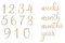 Pearhead Wooden Milestone Numbers & Words, Baby Announcement Cards, Milestone Marker Keepsakes, Pregnancy Milestone Markers, Wooden Photo Props for Pregnancy and Baby