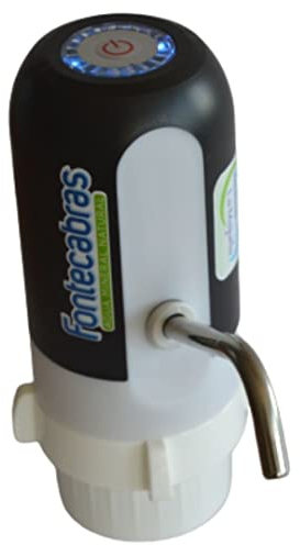 FONTECABRAS Dispensador, Bomba de Agua eléctrica con Adaptador para garrafas de 5, 8 y 20l. Carga con USB.