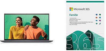 Dell Inspiron 15 5518 Intel Core i5-11300H Ordinateur Portable 15,6 Full HD Platinum + Microsoft 365 Famille | Téléchargement