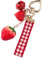 ARFUKA Schlüsselanhänger Erdbeere und Glocke Anhänger Autoschlüsselanhänger Taschenanhänger Schlüsselringe Schlüsselbund Keychain für Geburtstag Weihnachten Feiertag Geschenk