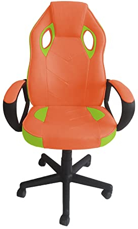 HTI-Living Chefsessel Daytona Orange Neongrün Drehstuhl Bürostuhl Schreibtischstuhl