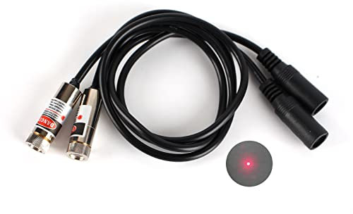 650nm red line Laser Module Industrial Laser Module Adjustable Focus line Length 19.7″ DC Plug Diameter 10mm (point-2packs)