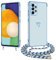 E-Lush Handyhülle für Samsung Galaxy A52 4G / 5G / A52S 5G Hülle mit Band, Herz Love Galvanik Silikon Handy Hülle für Samsung A52 / A52S 5G Schutzhülle mit Kordel zum Umhängen Kameraschutz, Blau