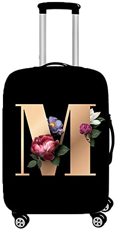 Hiseng Elastisch Kofferhülle Kofferschutzhülle Gepäck Cover Reisekoffer Hülle Koffer Schutzhülle Luggage Cover Waschbarer Kofferüberzug (L (26-28inch),M)