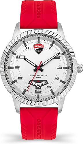 Ducati Herren Analog Quarz Uhr mit Silikon Armband DTWGN2019502