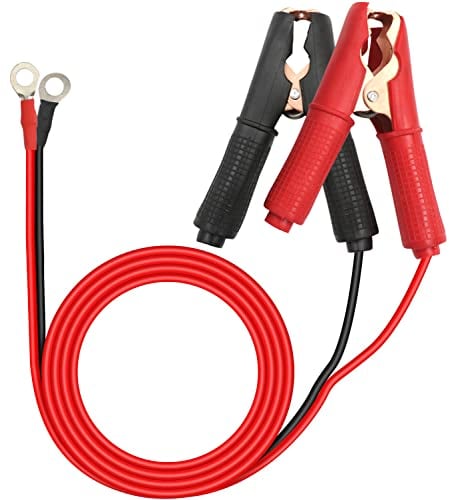 HuaLiSiJi Pinze Batteria 12V 24V Pinze Coccodrillo Batteria 14AWG 30A Auto Pinze per Cavi Batteria,Per La Ricarica Della Batteria O Altri Dispositivi 1m