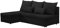 BROMARKT Ecksofa SERTA L-Form Schlafsofa Wohnlandschaft Links/Rechts Couch, Bettkasten,Schlaffunktion,viele Farbvarianten (Links, Rino 97 - Schwarz, h80 x t141 x b200 cm)