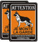 2 Pièces Panneau Je Monte LA Garde Vous Pénétrez dans Cette Propriété à Vos Risques et Périls 25 x 18cm Aluminium Panneaux d'avertissement de Protection UV Très Résistant en Extérieur…