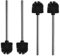 4 Stück Klobürste Schwarz, Hochwertige Toilettenbürste mit Edelstahlstiel, WC Bürste mit Hochdichtem Bürstenkopf, Toilet Brush mit Abnehmbarer Bürstenkopf die Perfekt zu Ihrer Toilette Passen